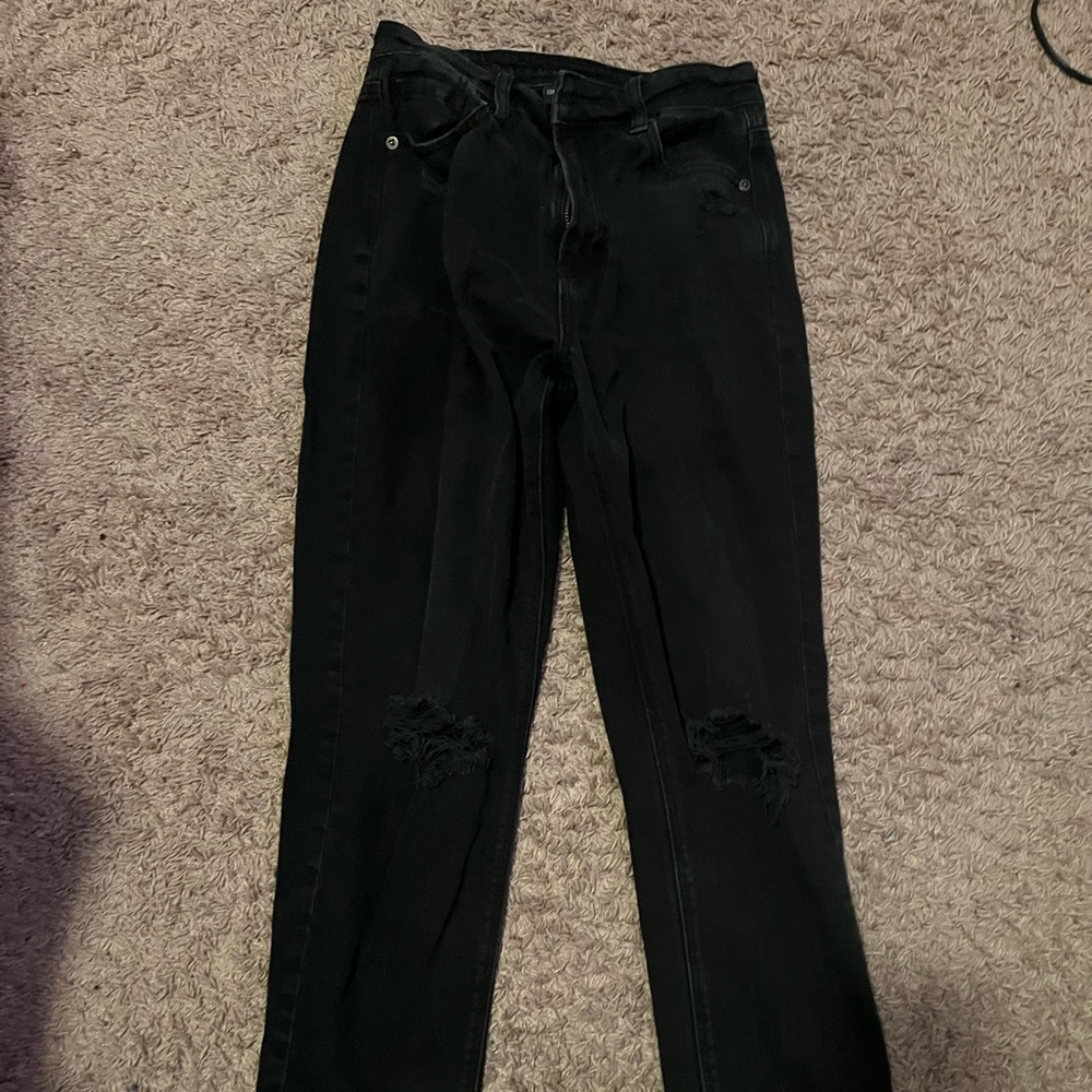 Black straight leg American eagle jeans
